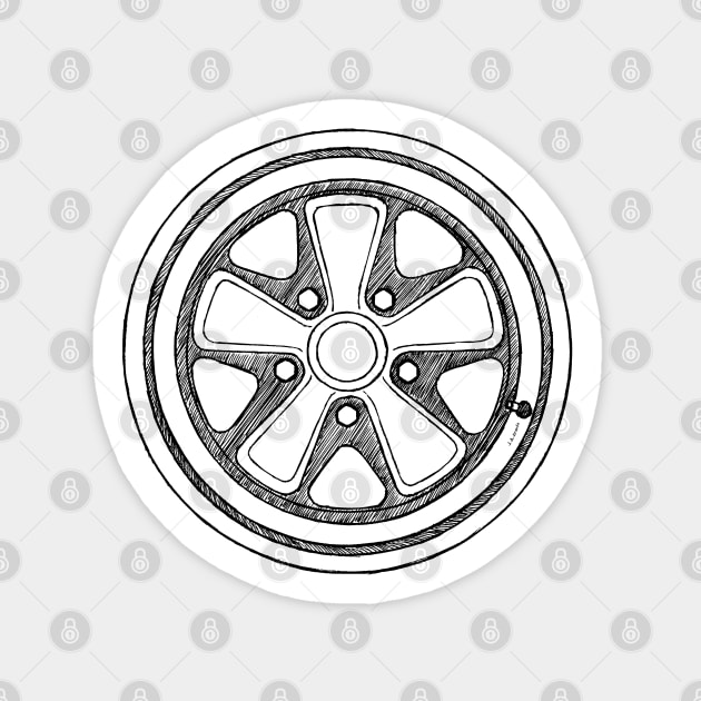 The iconic wheel of the german sports car Sticker by jaagdesign